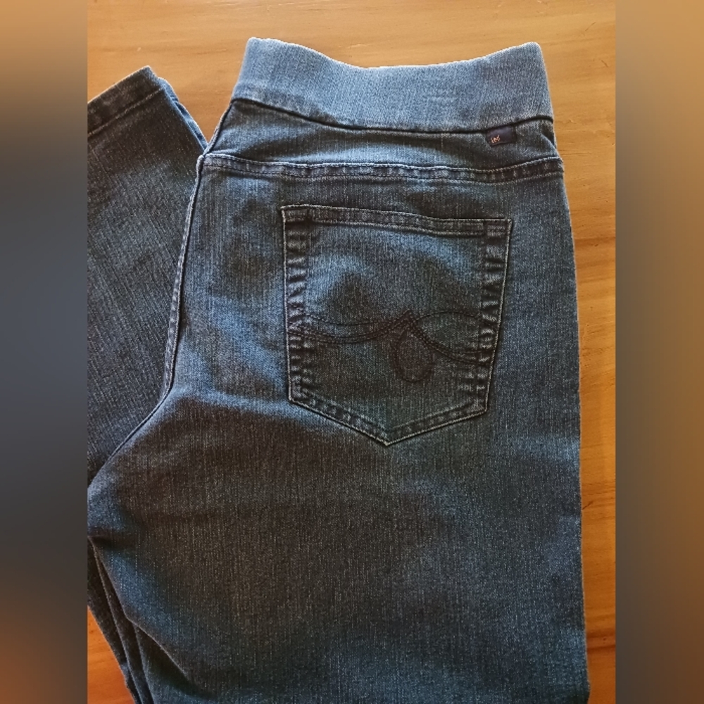 Lee Style Up Jeans Womens 14P Stretch Pull On Gently Used
